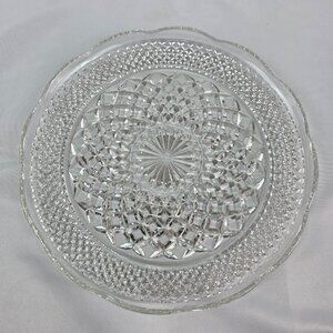 Vintage Anchor Hocking Wexford Dinner Plate Quilted Diamond Design 9 5/8 Inches